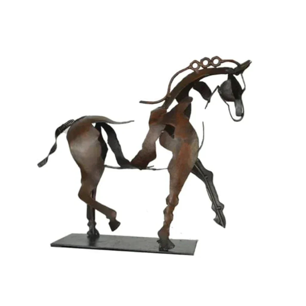 Horse Sculpture - AdonisMetal - Rustic Elegance - Timeless Decorative Piece