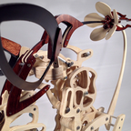 Wood Kinetic Hummingbird Sculpture