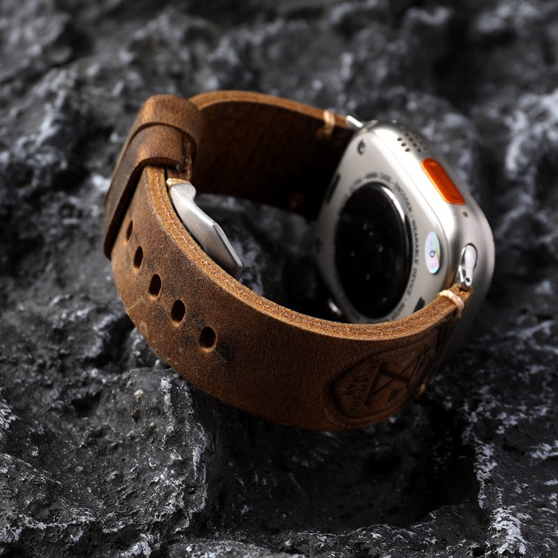 Handcrafted Vintage Leather Apple Watch Band