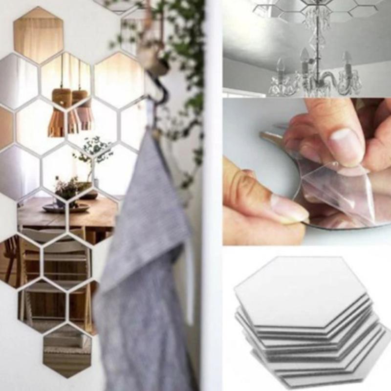 Vinantica | Hexagonal Mirror Wall Sticker