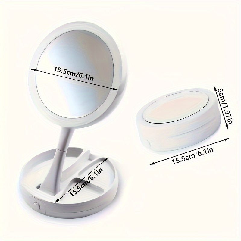 GlowMirror - Portable Makeup Mirror with LED