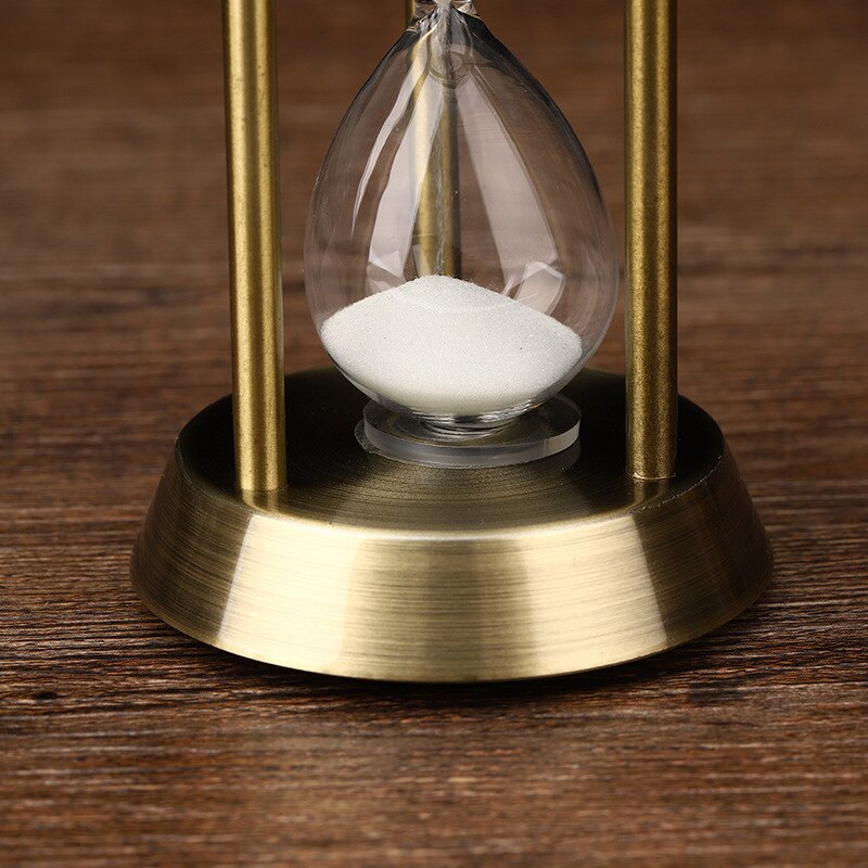 3/5/10 Minutes Retro Metal Craft Hourglass Pendulum Home Office Desktop Arrangement Ornament Sand Timer Sand Glass Decoration