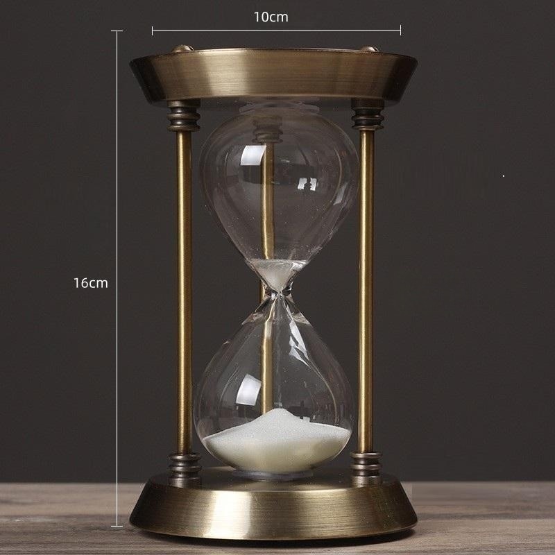 3/5/10 Minutes Retro Metal Craft Hourglass Pendulum Home Office Desktop Arrangement Ornament Sand Timer Sand Glass Decoration