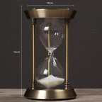 3/5/10 Minutes Retro Metal Craft Hourglass Pendulum Home Office Desktop Arrangement Ornament Sand Timer Sand Glass Decoration
