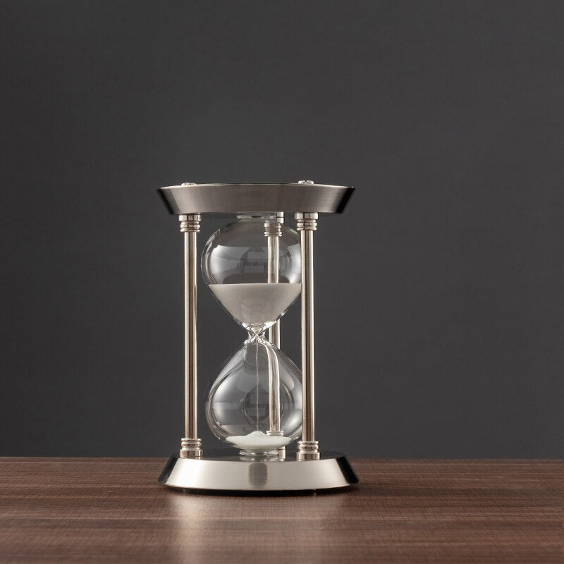 3/5/10 Minutes Retro Metal Craft Hourglass Pendulum Home Office Desktop Arrangement Ornament Sand Timer Sand Glass Decoration
