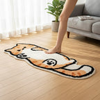 Playful Cat Area Irregular Rug