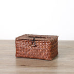 Handwoven Storage Box With Practical Lid