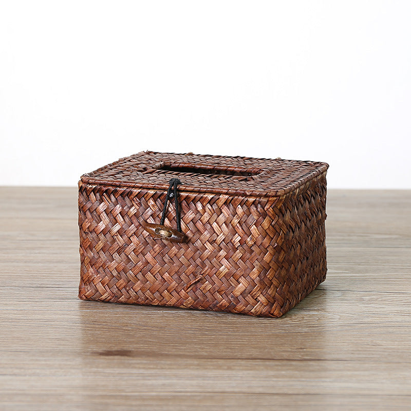 Handcrafted Woven Storage Box With Stylish Lid