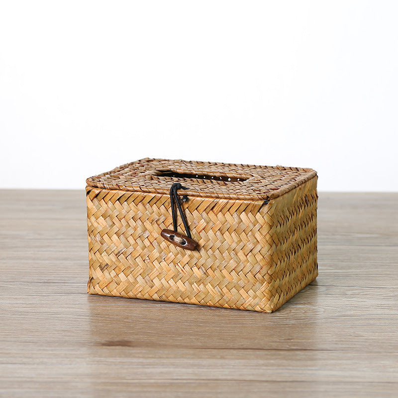 Handcrafted Woven Storage Box With Stylish Lid