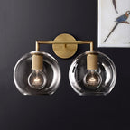 Traditionary Armed Sconce Light Metal 1/2 Heads Wall Lamp Fixture in Black/Brass/Chrome for Living Room