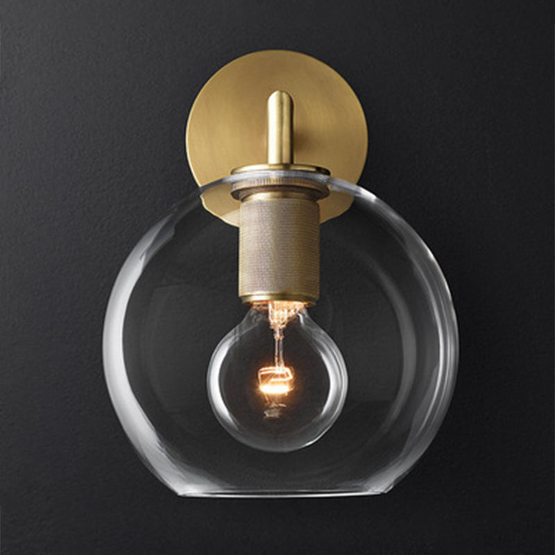Traditionary Armed Sconce Light Metal 1/2 Heads Wall Lamp Fixture in Black/Brass/Chrome for Living Room