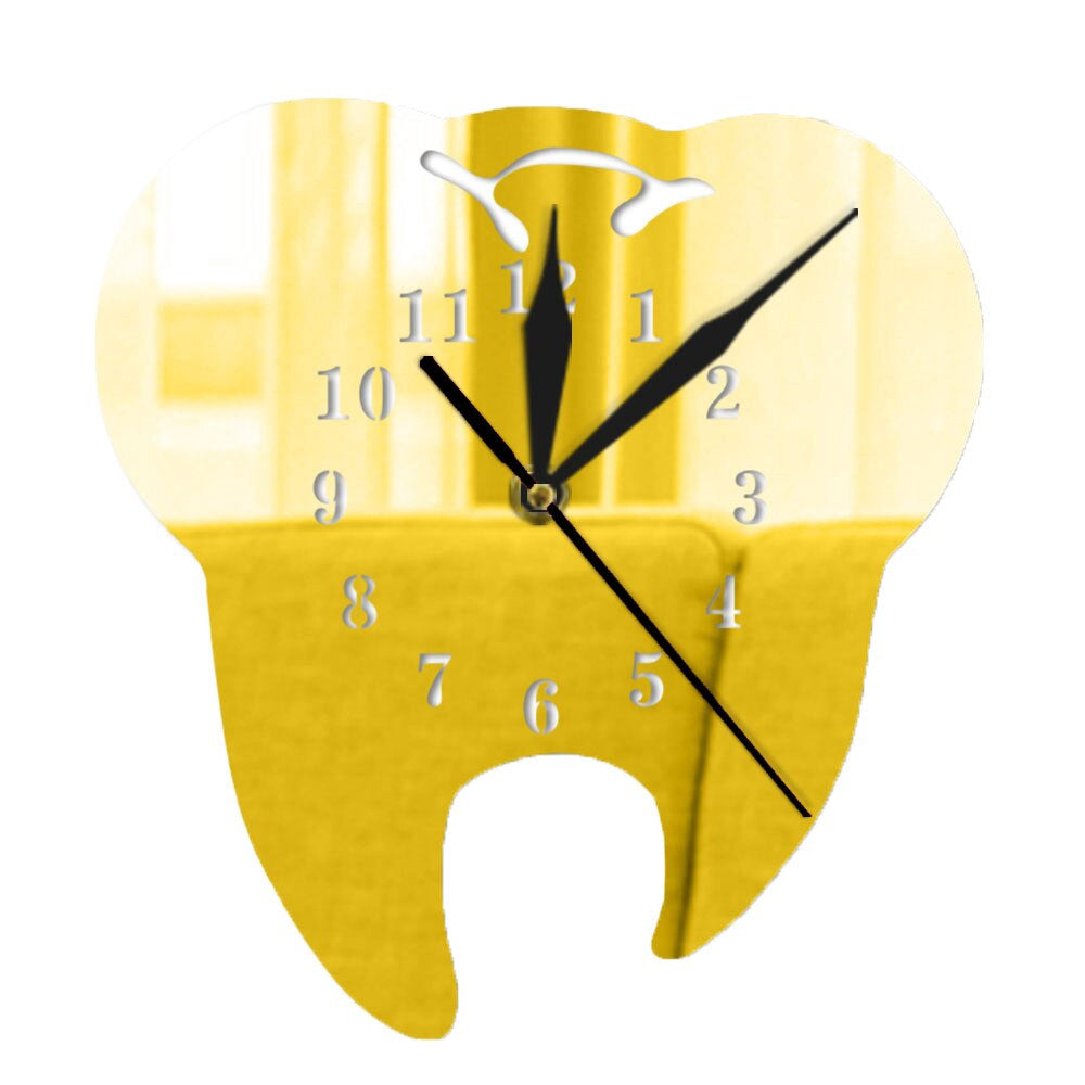 Vinantica | GlowDent - Mirror Wall Clock for Dental Hygiene