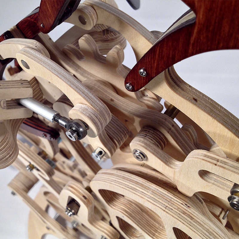 Wood Kinetic Hummingbird Sculpture