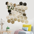 Vinantica | Hexagonal Mirror Wall Sticker