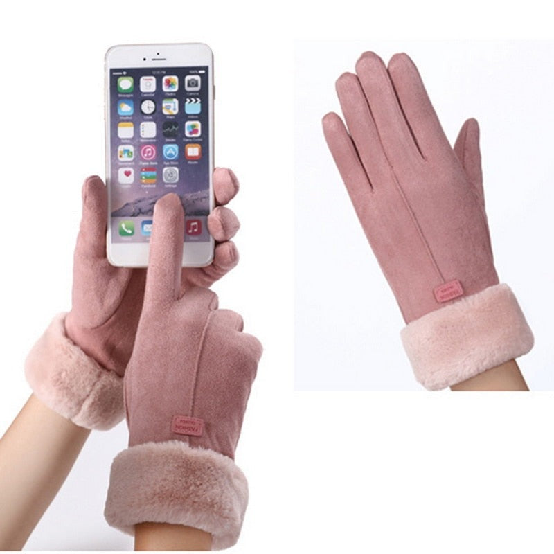 Warm waterproof winter gloves with touchscreen compatibility