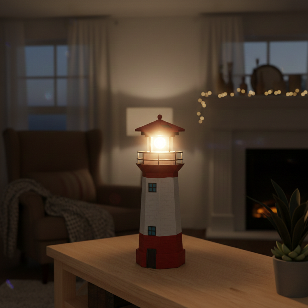 LED Lighthouse Solar Outdoor Landscape Lamp