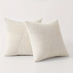 Pillowcase Set | Boho Style | Soft Cord | 2 pieces, 45×45 cm, 50x50cm