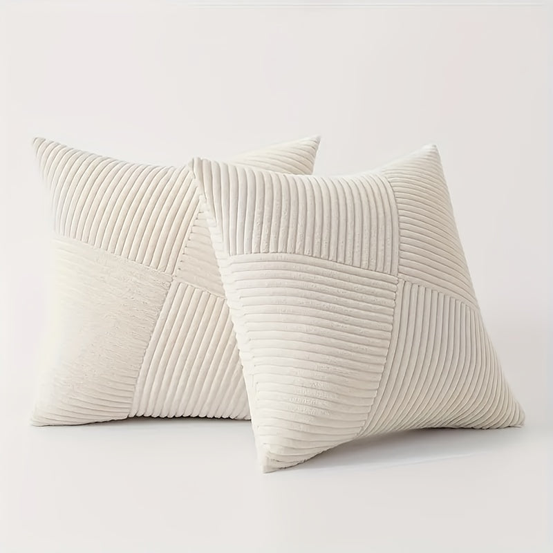 Pillowcase Set | Boho Style | Soft Cord | 2 pieces, 45×45 cm, 50x50cm
