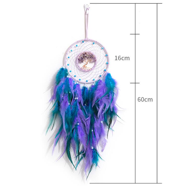 Crystal Tree of Life Feather Glow Dreamcatcher