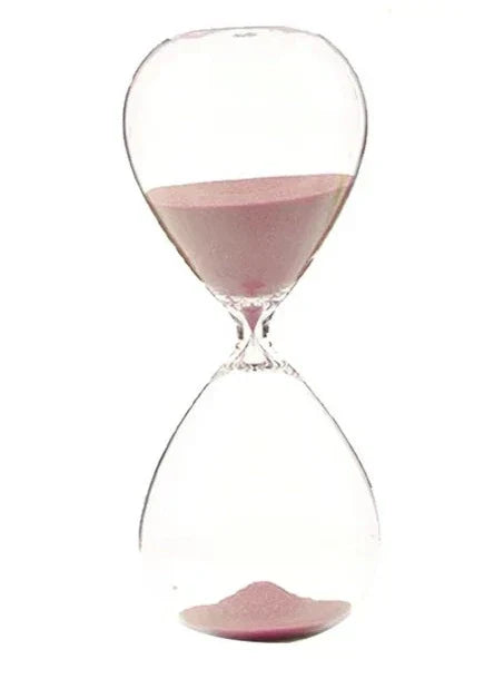 Creative transparent hourglass made of glass