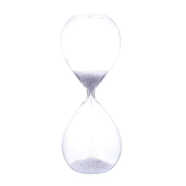 Creative transparent hourglass made of glass