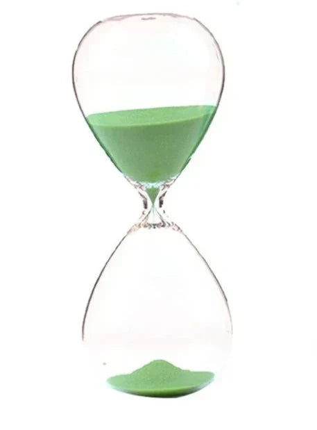 Creative transparent hourglass made of glass