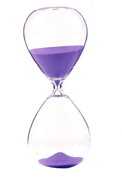 Creative transparent hourglass made of glass