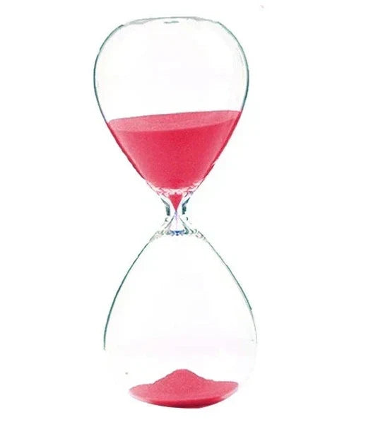 Creative transparent hourglass made of glass