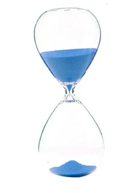Creative transparent hourglass made of glass
