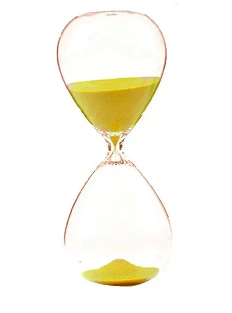 Creative transparent hourglass made of glass