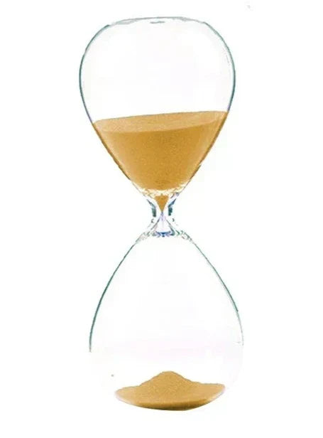 Creative transparent hourglass made of glass