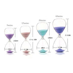 Creative transparent hourglass made of glass
