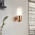 Capsule Metal Wall Sconce Light Postmodern 1 Light Black/Gray/White Wall Mounted Light for Bedroom
