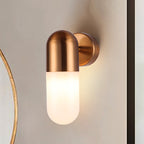 Capsule Metal Wall Sconce Light Postmodern 1 Light Black/Gray/White Wall Mounted Light for Bedroom