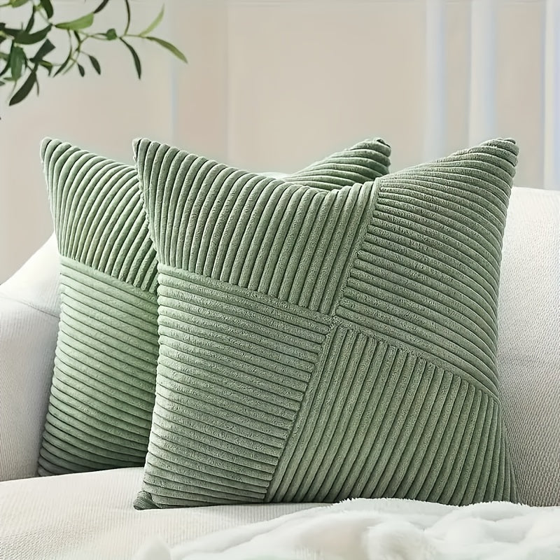 Pillowcase Set | Boho Style | Soft Cord | 2 pieces, 45×45 cm, 50x50cm
