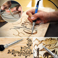 Pyrography Set – Soldering iron with 28 soldering tips & stencils