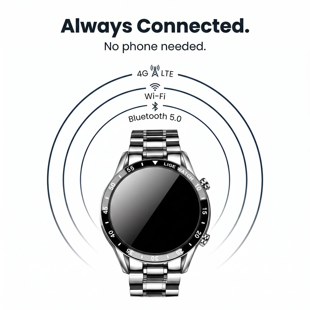 Luxus 4G Smartwatch – Stylish watch with calls, GPS, and health features
