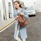 Backpack with large capacity - Full leather