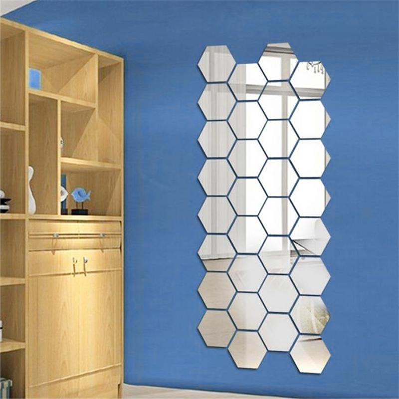 Vinantica | Hexagonal Mirror Wall Sticker