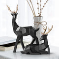Abstract Deer Figures Pair