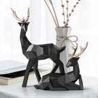 Abstract Deer Figures Pair