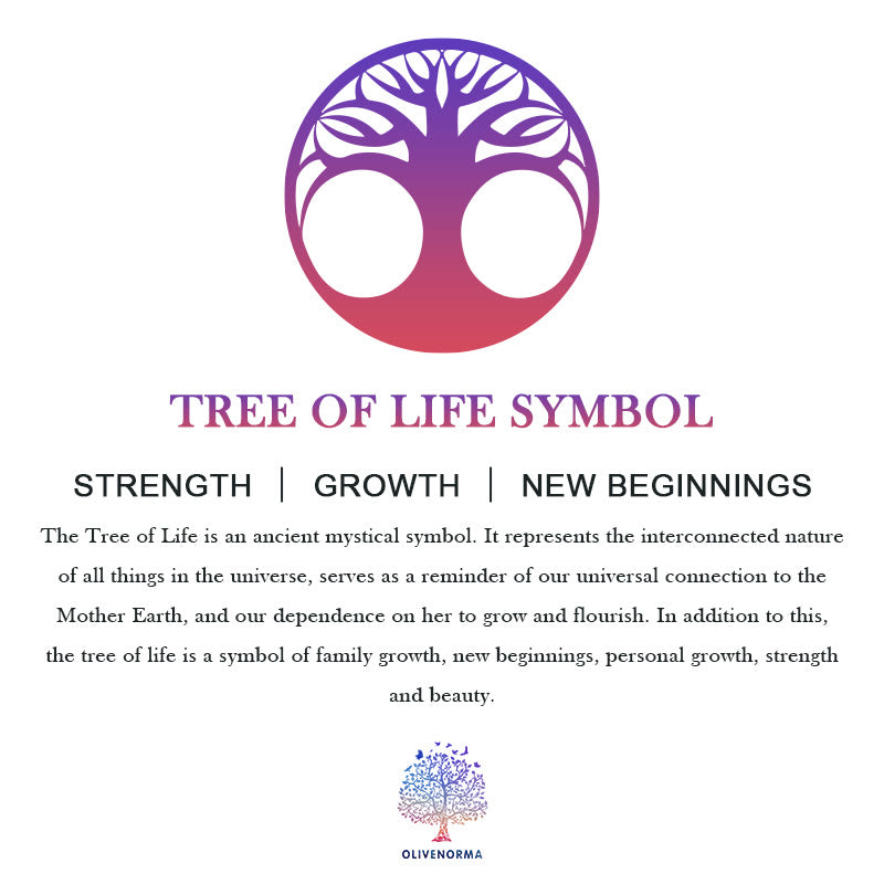 Crystal Tree of Life 6 Rings Wall Decor Ornament