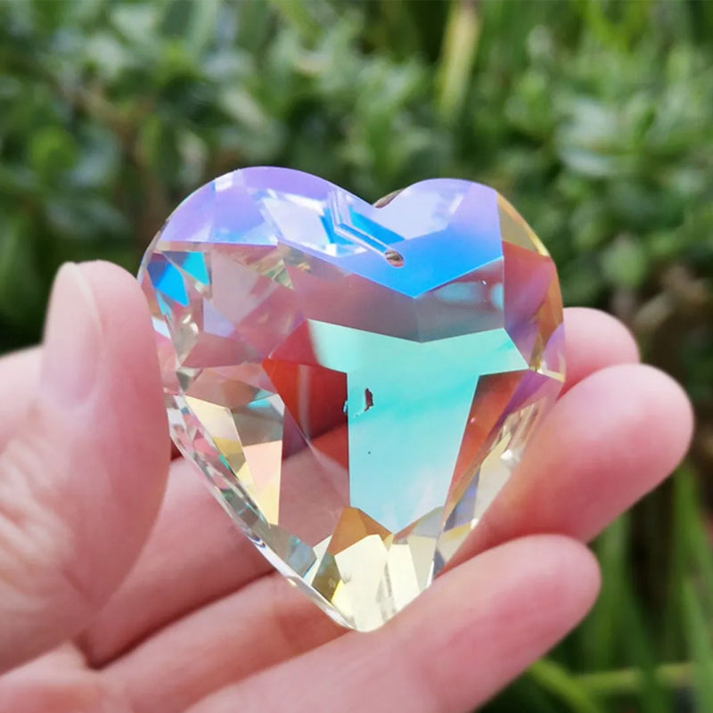 Hanging Heart Sun Catcher Prism Crafts