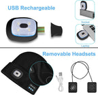 Bluetooth beanie with light Wireless headphones