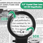 Full-page magnifier with LED light – Hands-free reading aid for books, crafts & hobbies