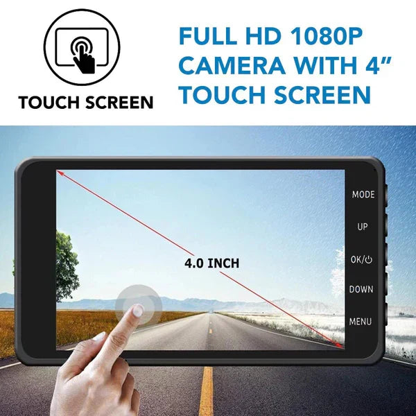 Front and rear camera Dashcam dashboard camera for car with night vision