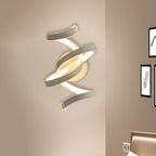 Ivory Ribbon Wall Light Sconce Minimalism LED Acrylic Wall Mounted Lighting for Bedroom