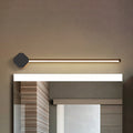 LED Bathroom Sconce Simple Black/White Finish Vanity Wall Light with Slim Linear Acrylic Shade, 16"/23.5" Long
