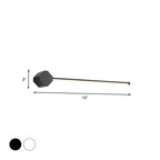 LED Bathroom Sconce Simple Black/White Finish Vanity Wall Light with Slim Linear Acrylic Shade, 16"/23.5" Long