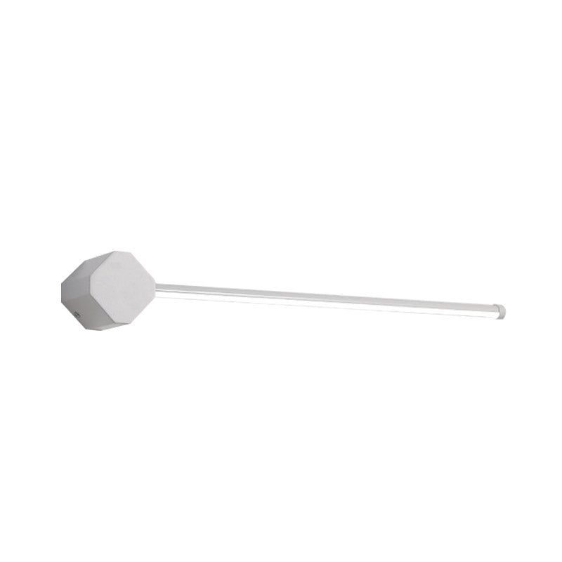 LED Bathroom Sconce Simple Black/White Finish Vanity Wall Light with Slim Linear Acrylic Shade, 16"/23.5" Long